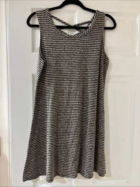 Olivia Rae Black and White Striped Mini Dress